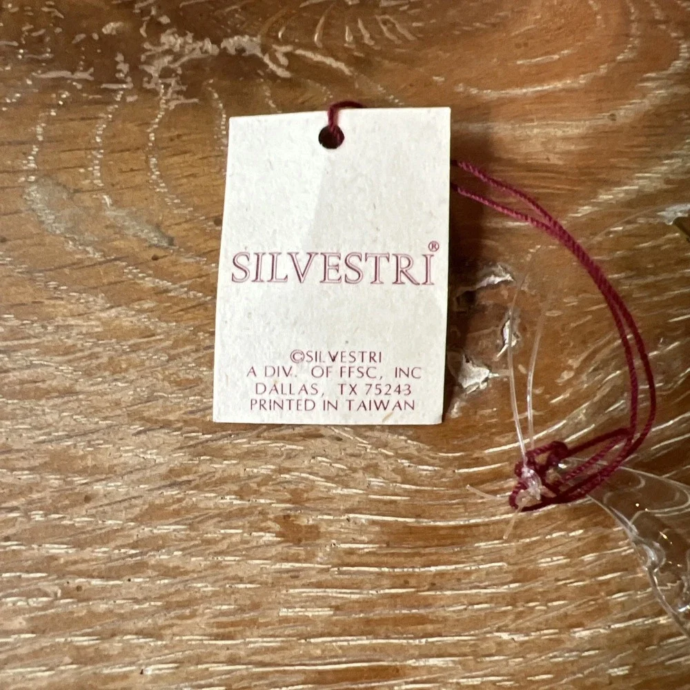Vintage Silvestri Clear Glass Crystal Hummingbird Ornament Christmas Hand Spun